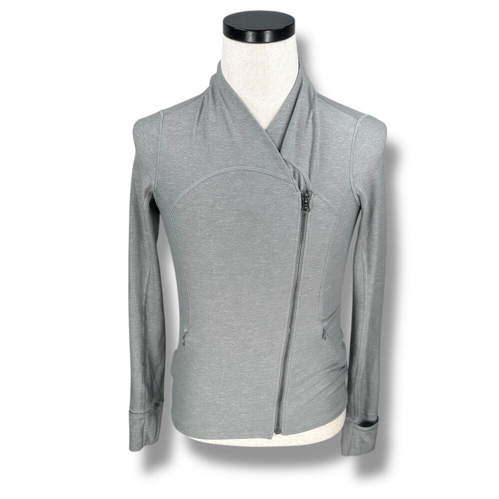 Lululemon Precision Jacket Women’s 6 Heathered Battleship Gray‎ Four-way Stretch